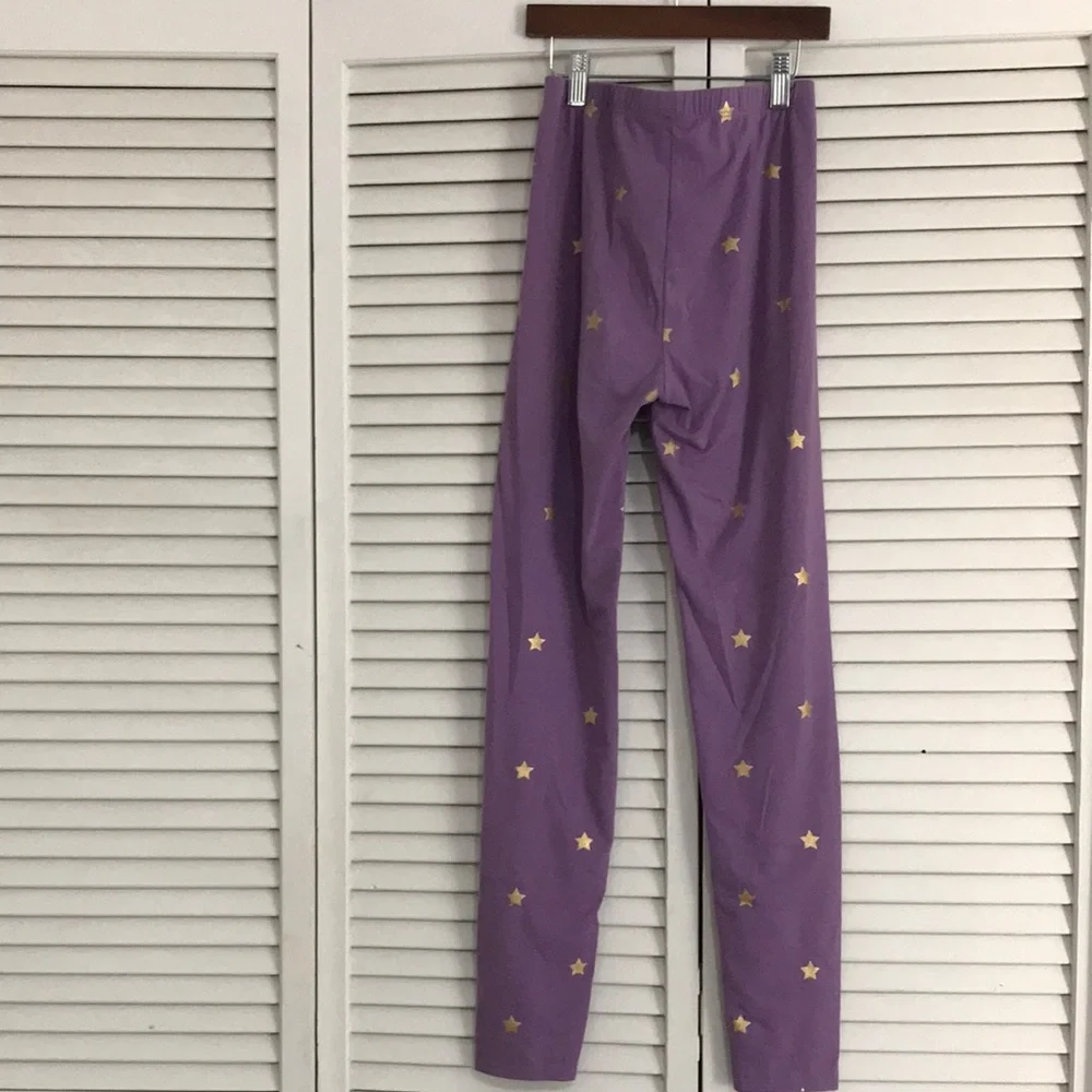 GAP Kids Purple Star Print Leggings SZ XXL